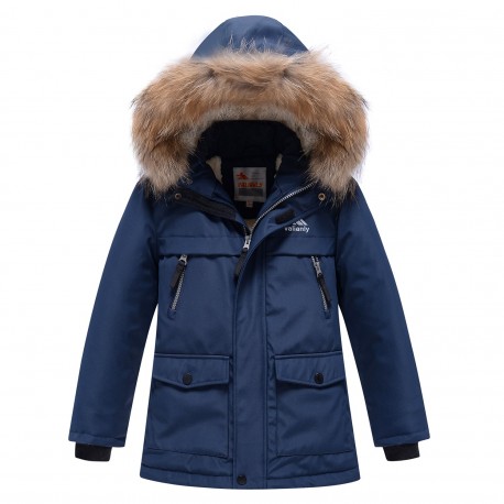 Valianly tamsiai mėlyna žieminė striukė/paltas berniukui 9235_116-146